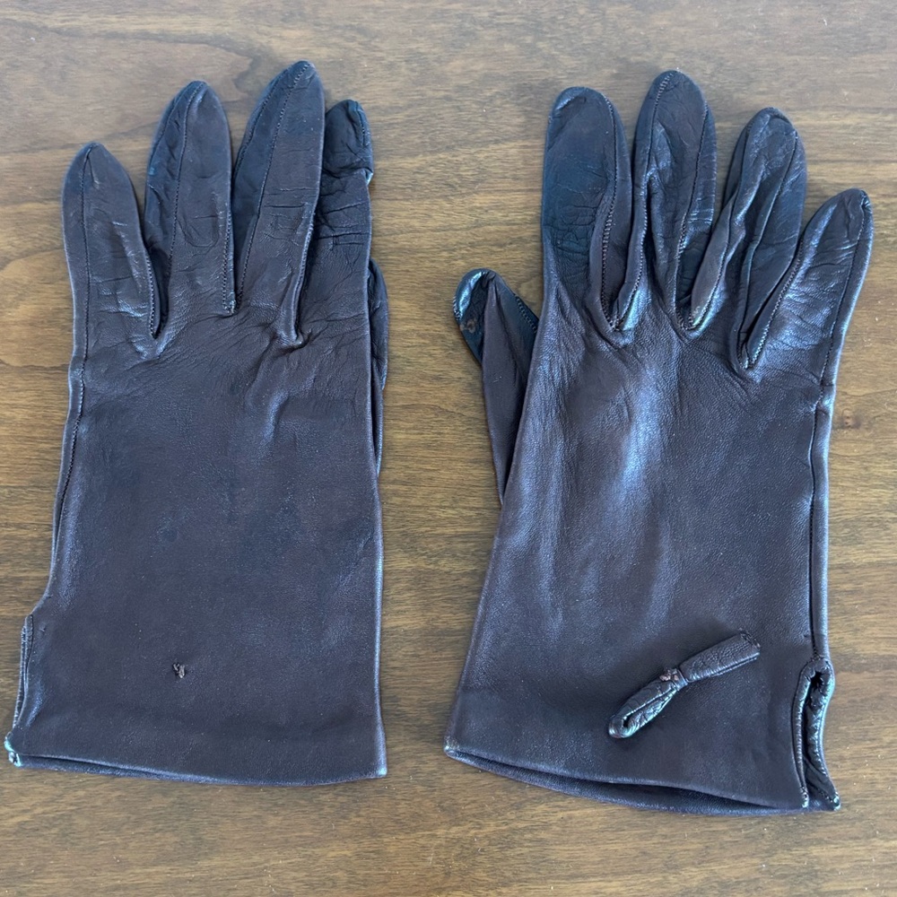 Vintage‎ Leather Gloves - Picture 2 of 3